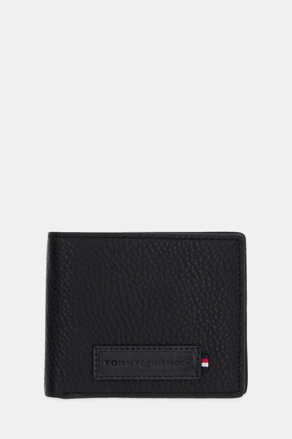 Kožni novčanik Tommy Hilfiger bez uzorka crna AM0AM13031