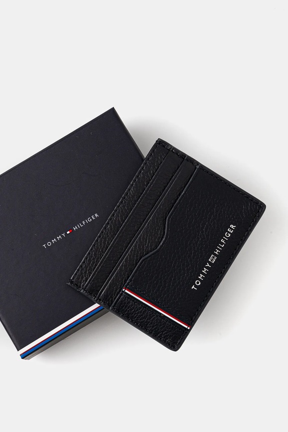 Αξεσουάρ Δερμάτινη θήκη για κάρτες Tommy Hilfiger AM0AM13041 σκούρο μπλε