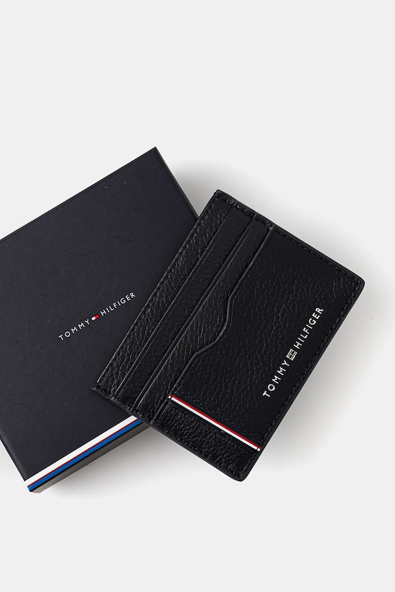 Αξεσουάρ Δερμάτινη θήκη για κάρτες Tommy Hilfiger AM0AM13041 σκούρο μπλε