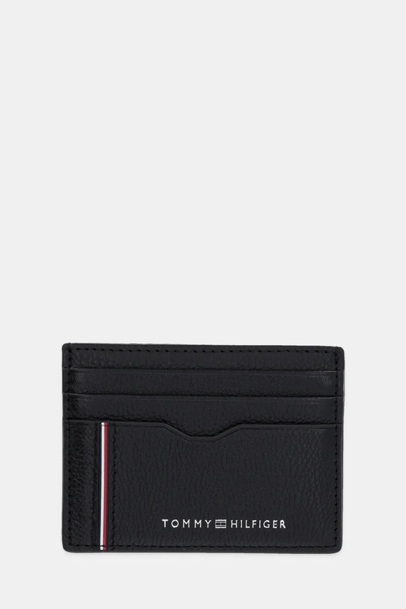 Kožni etui za kartice Tommy Hilfiger etui za kartice crna AM0AM13041