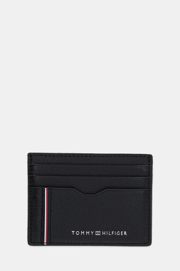 Kožni etui za kartice Tommy Hilfiger etui za kartice crna AM0AM13041