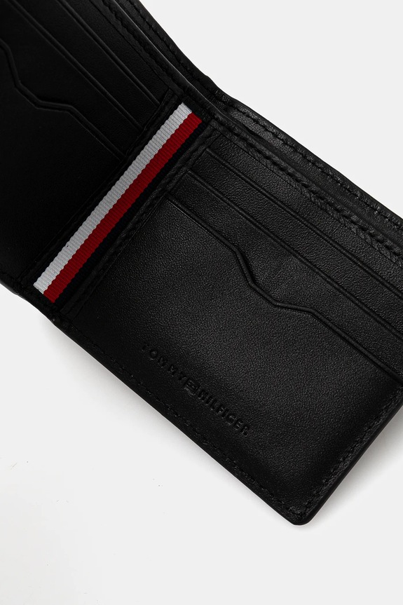 Kožni novčanik Tommy Hilfiger AM0AM13042 crna SS25