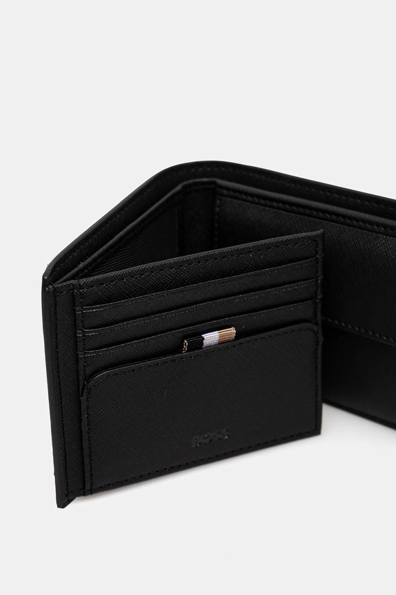 BOSS portafoglio in pelle Zair_Trifold N. nero 50536727