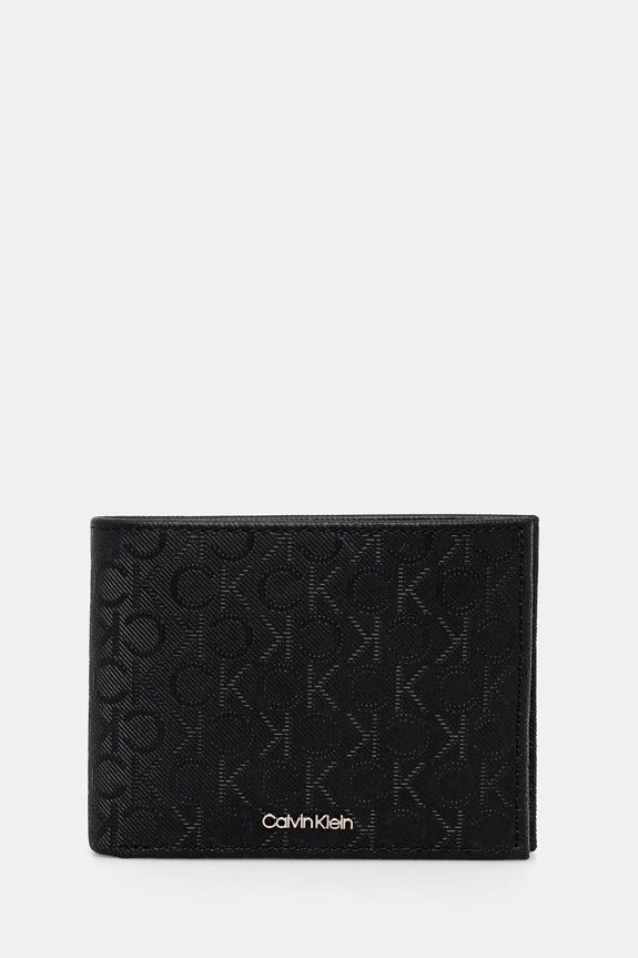 Kožni novčanik Calvin Klein bez uzorka crna K50K512684