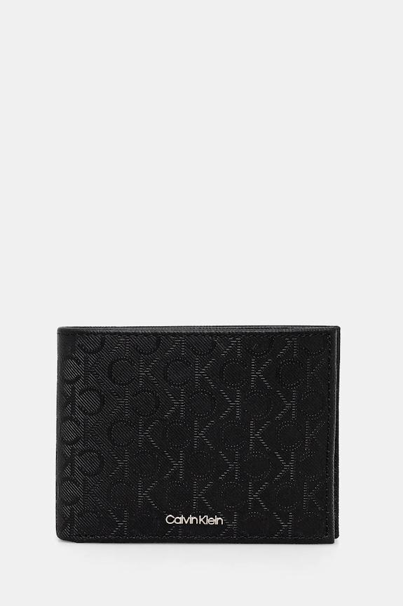 Kožni novčanik Calvin Klein bez uzorka crna K50K512684