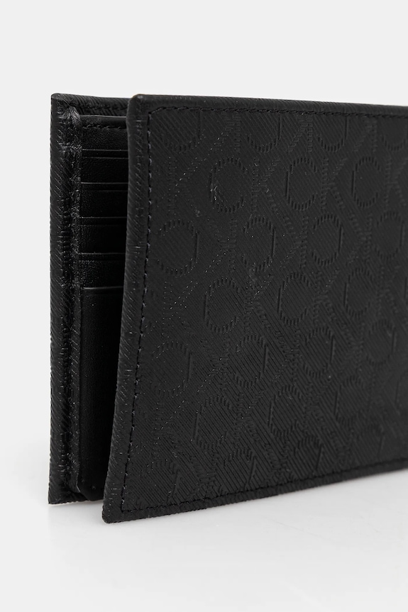 Kožni novčanik Calvin Klein K50K512684 crna SS25