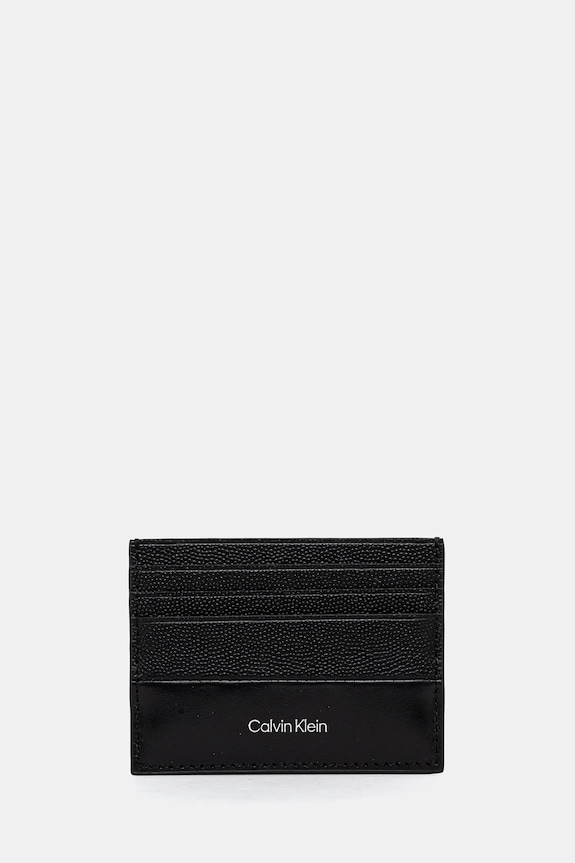 Kožni etui za kartice Calvin Klein etui za kartice crna K50K512688