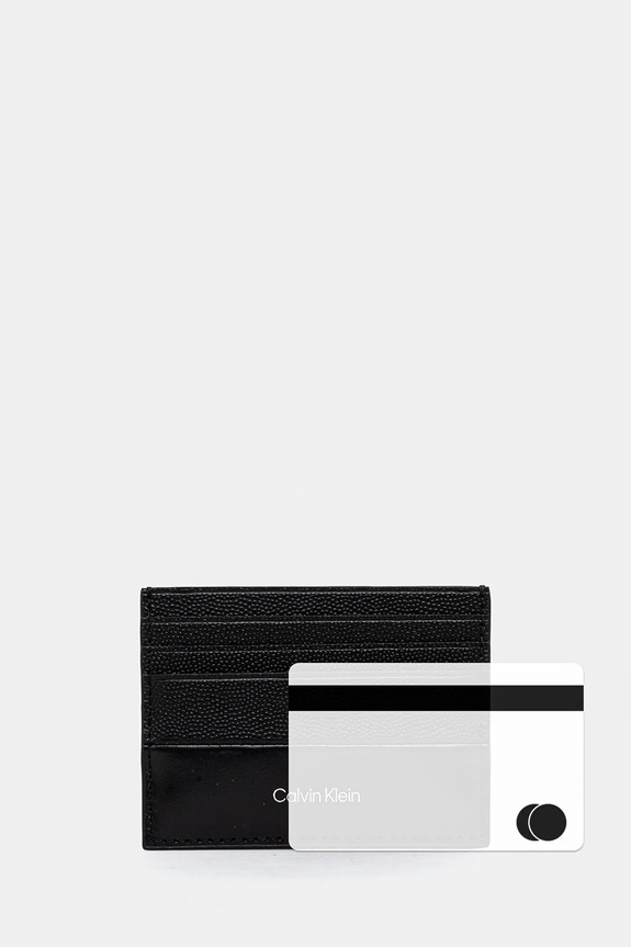 Kožni etui za kartice Calvin Klein crna K50K512688
