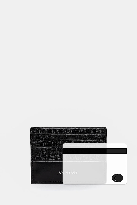 Kožni etui za kartice Calvin Klein crna K50K512688