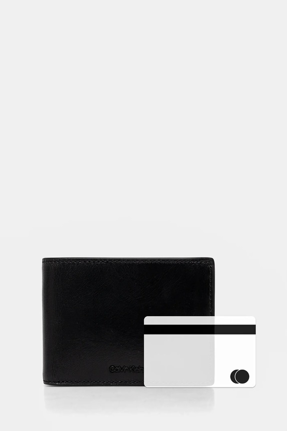 Kožená peněženka Calvin Klein K50K512699 černá