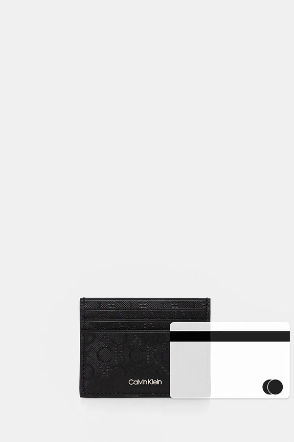 Kožni etui za kartice Calvin Klein crna K50K512701
