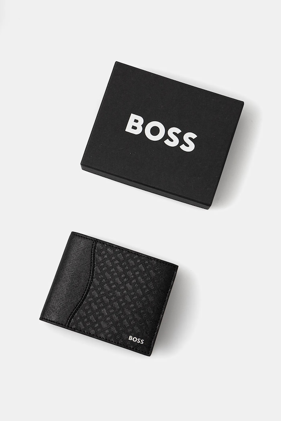Kožená peněženka BOSS 50542387 černá