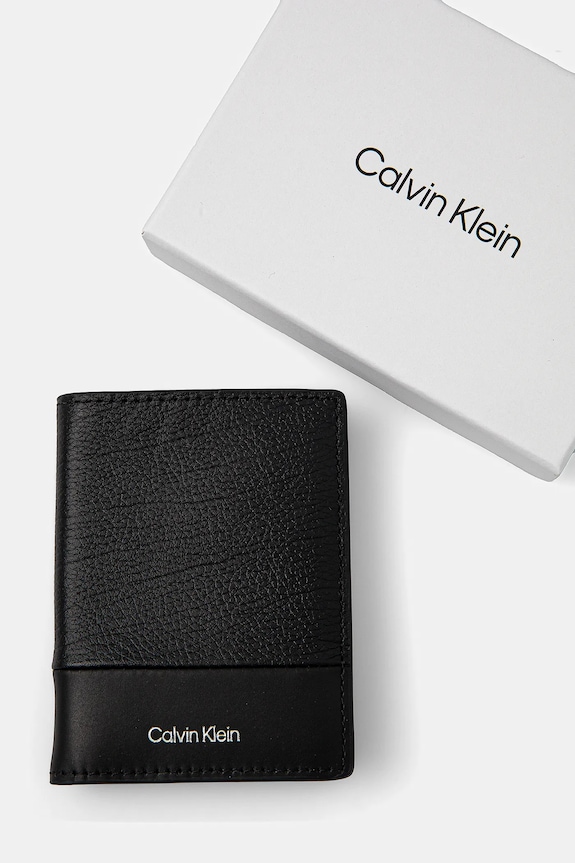 Calvin Klein portfel skórzany czarny K50K512921