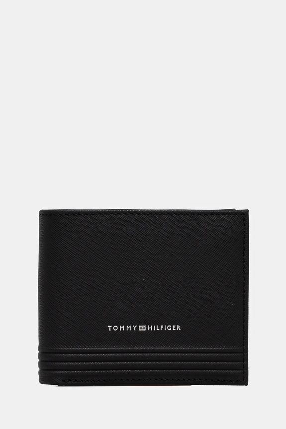 Tommy Hilfiger bőr pénztárca sima fekete AM0AM13260