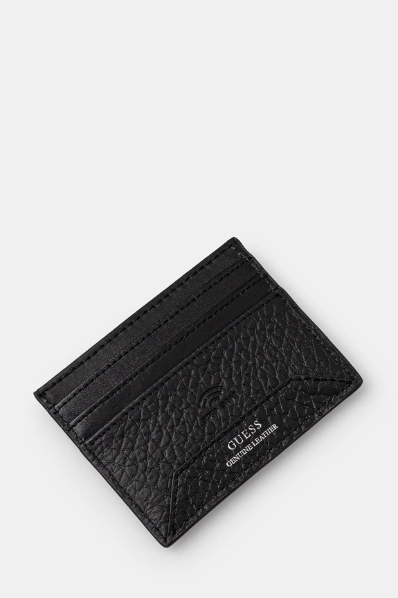 Δερμάτινη θήκη για κάρτες Guess BARCELLONA SMBAGR.LEA25 μαύρο AW25
