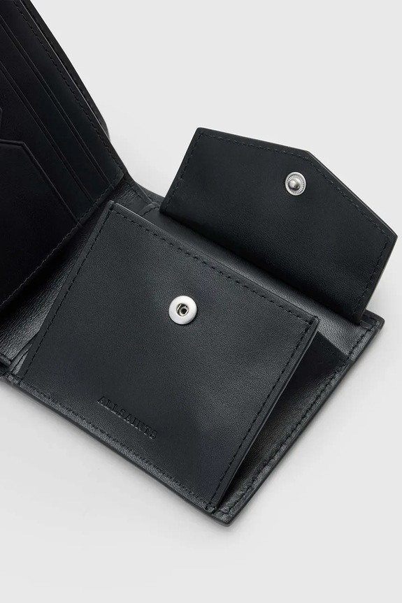 Δερμάτινο πορτοφόλι AllSaints DELPH μαύρο M141XC
