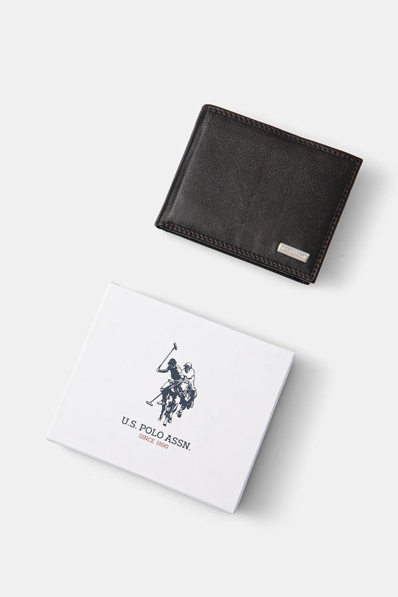 U.S. Polo Assn. portfel skórzany Utah brązowy WEUUA2614MHA