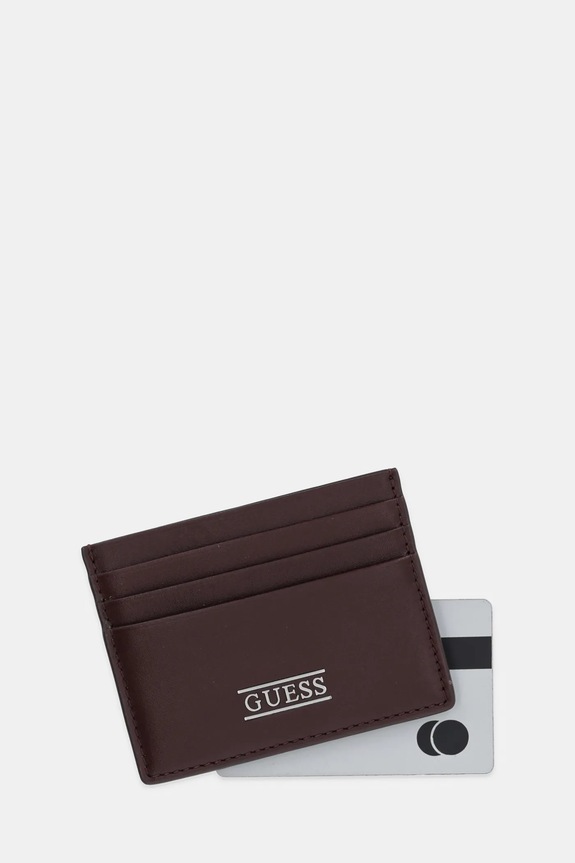 Αξεσουάρ Πορτοφόλι Guess NEW BOSTON SMNEBR.LEA25 καφέ