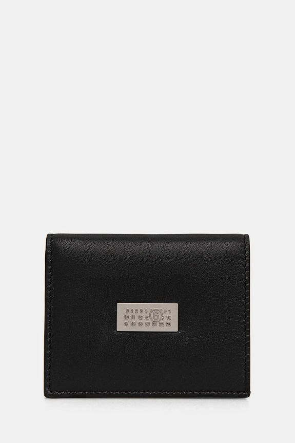 Kožená peněženka MM6 Maison Margiela přírodní kůže černá SA5UI0015.P7258