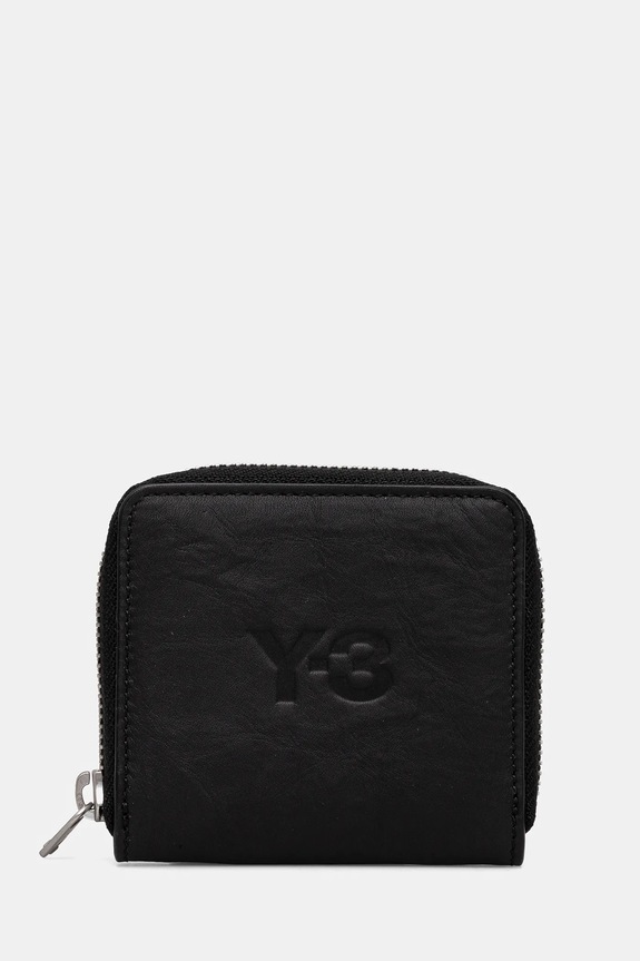 Δερμάτινο πορτοφόλι Y-3 Crinkle Leather Wallet απλό μαύρο JD2895