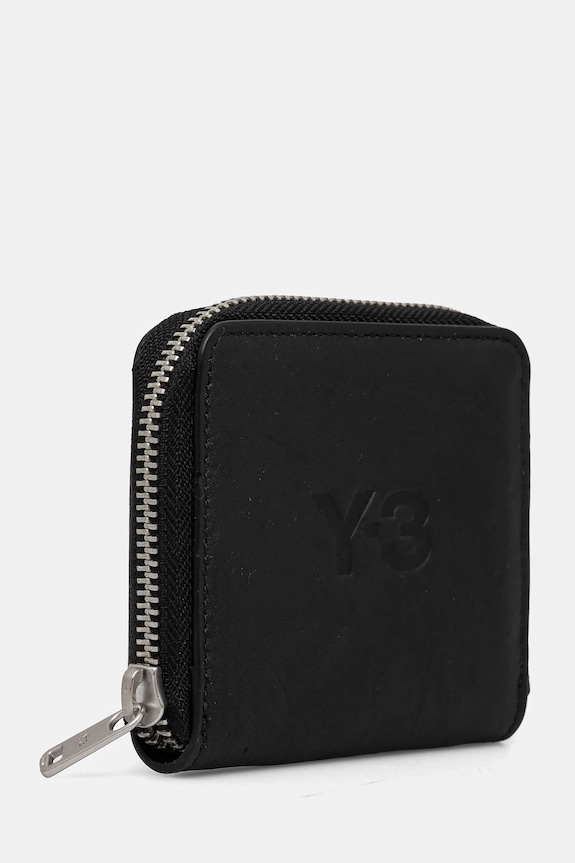 Δερμάτινο πορτοφόλι Y-3 Crinkle Leather Wallet JD2895 μαύρο SS25