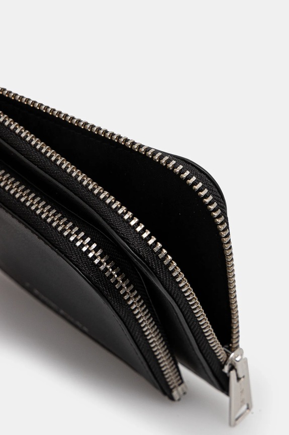 Шкіряний гаманець Carhartt WIP Double Vegas Zip Wallet чорний I033802.0M4XX