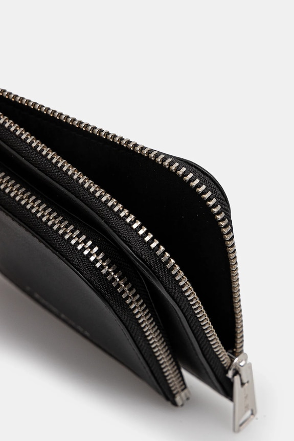 Шкіряний гаманець Carhartt WIP Double Vegas Zip Wallet чорний I033802.0M4XX