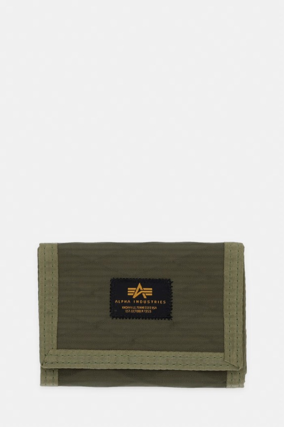 Alpha Industries portfel Combat Label Wallet tekstylny zielony 156951.142
