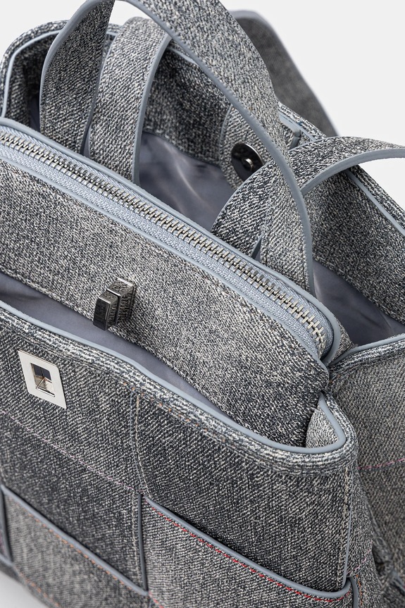 Σακίδιο πλάτης Desigual YOKO PU DENIM SU 25SAKP09 γκρί