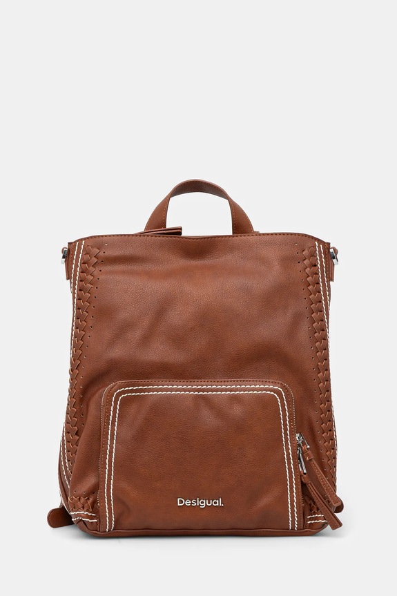 Desigual rucsac TRAMA PRETORIA nu incape in A4 maro 25SAKP21