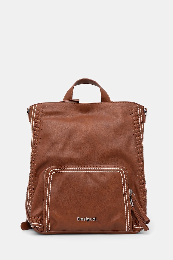 Desigual rucsac TRAMA PRETORIA nu incape in A4 maro 25SAKP21