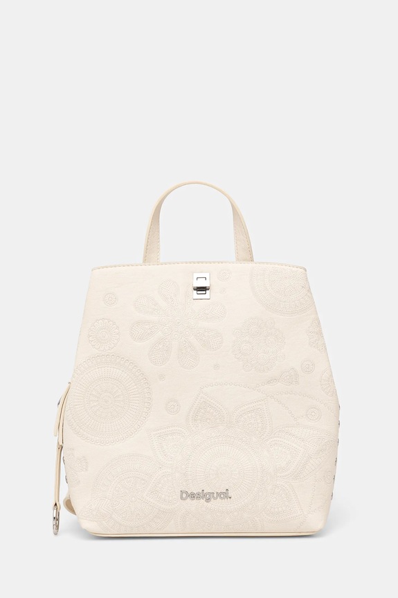 Desigual rucsac DEJAVU SUMY MINI ECRU nu incape in A4 bej 25SAKP28