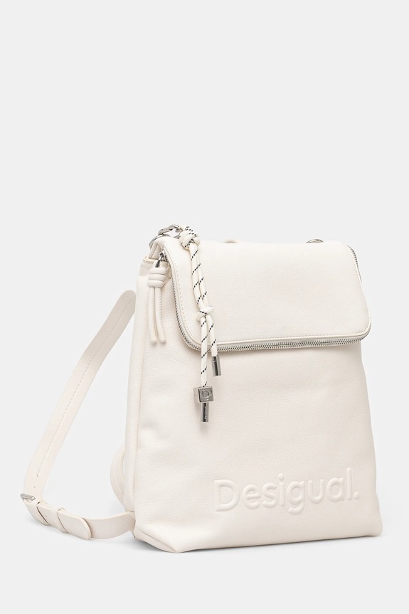 Desigual rucsac HALF HAMPTON ECRU 25SAKP45 alb SS25