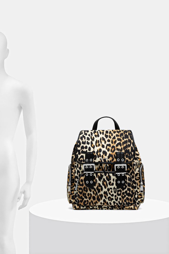GANNI plecak Bucky Backpack Nylon Print A6527