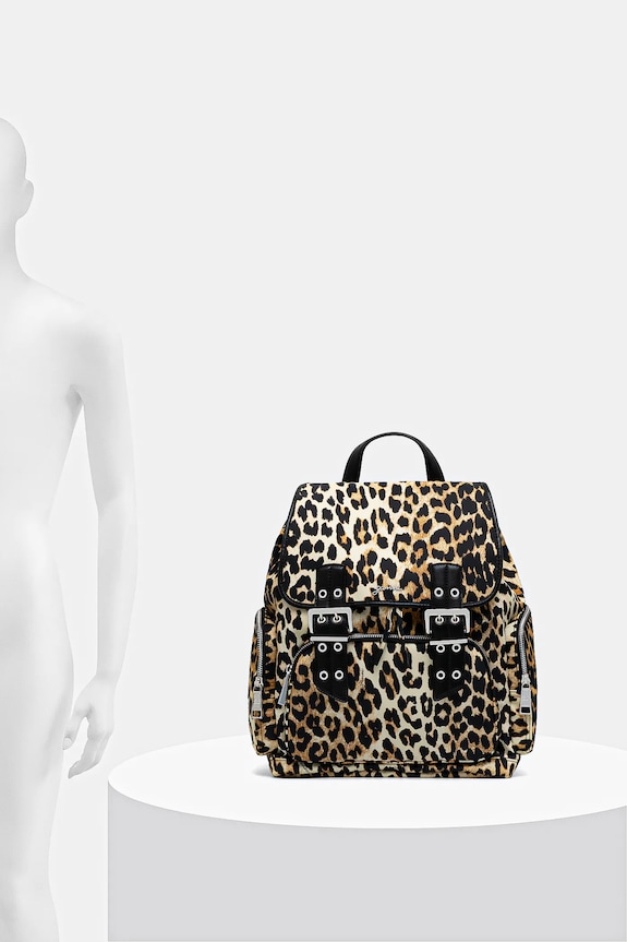 GANNI plecak Bucky Backpack Nylon Print A6527