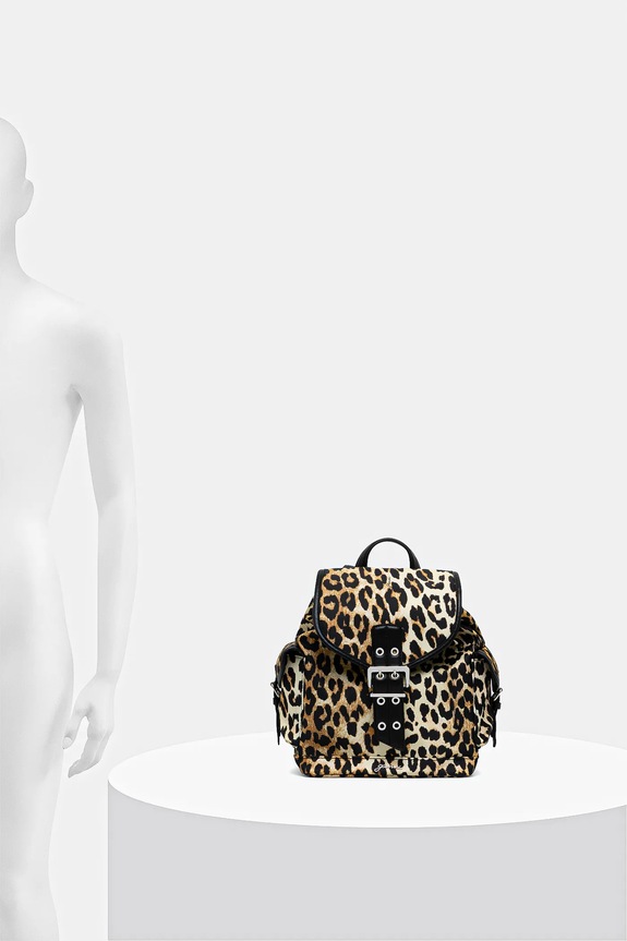 GANNI plecak Bucky Backpack Small Nylon Print A6617
