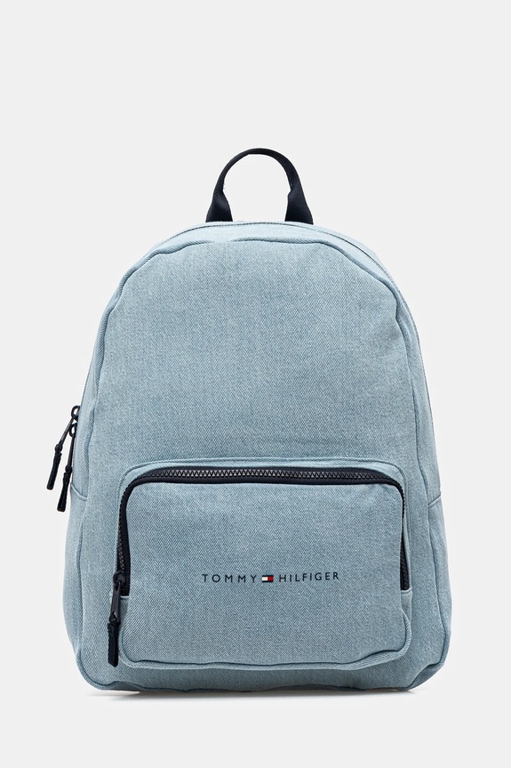 Detský ruksak Tommy Hilfiger nášivka modrá AU0AU01967.PPYA