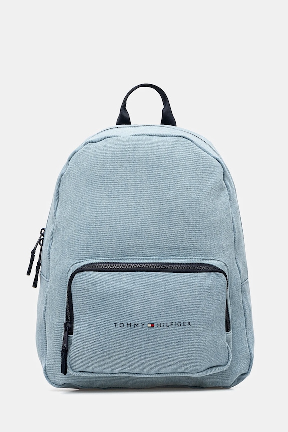 Detský ruksak Tommy Hilfiger nášivka modrá AU0AU01967.PPYA