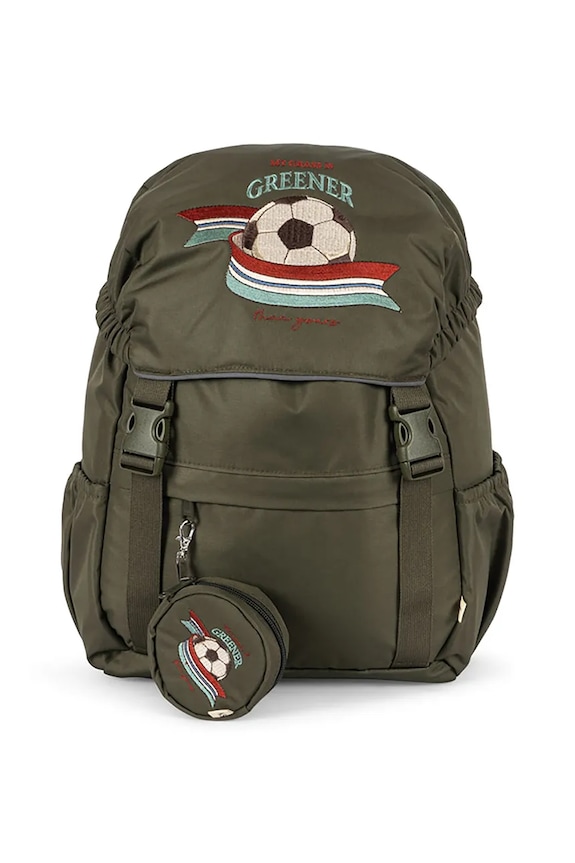 Παιδικό σακίδιο Konges Sløjd CLOVER SCHOOLBAG υφασμάτινο πράσινο KS102991
