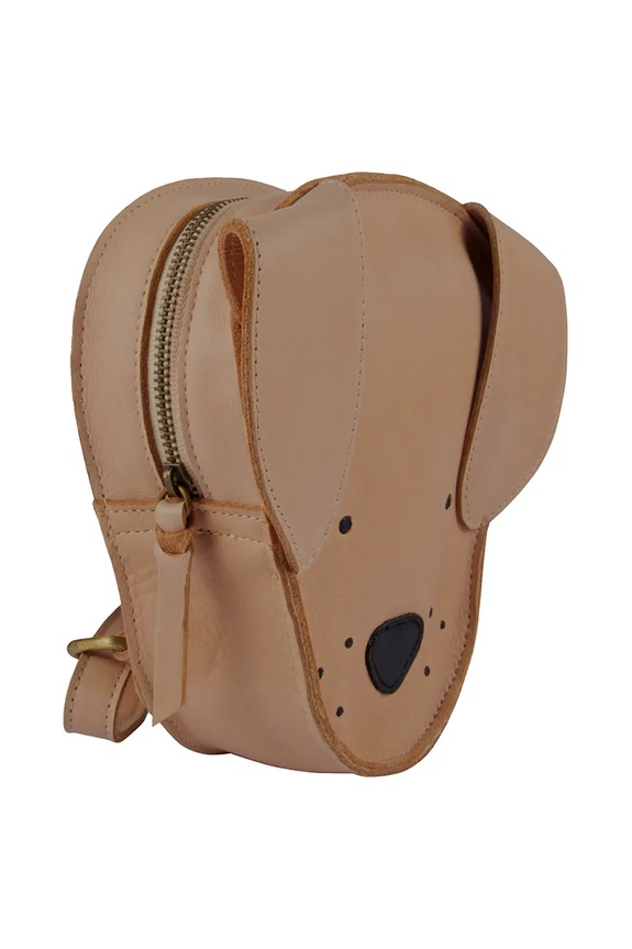 Παιδικό δερμάτινο σακίδιο Donsje Kapi Classic Backpack Dog καφέ 5005015