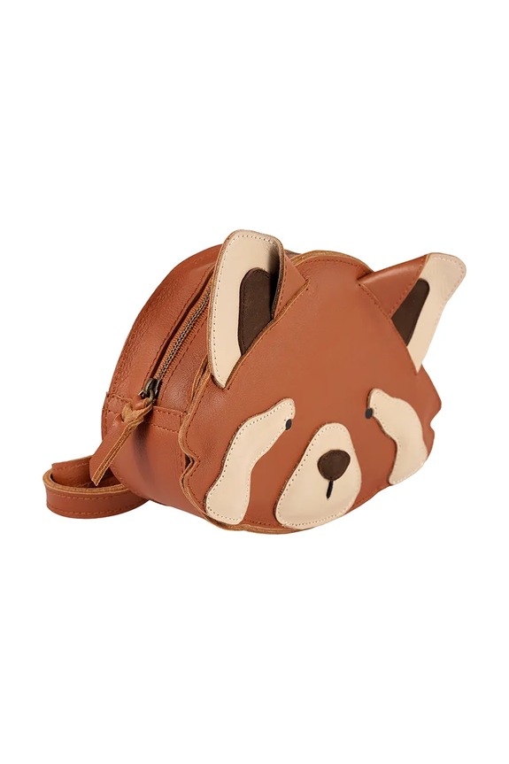 CHLAPEC Dětský kožený batoh Donsje Kapi Special Backpack Red Panda 5005222 hnědá