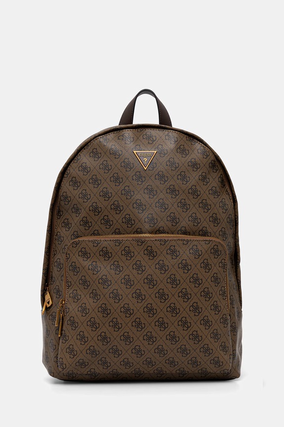 Guess zaino urbano da uomo stampa all-over marrone HMMILO.P5219