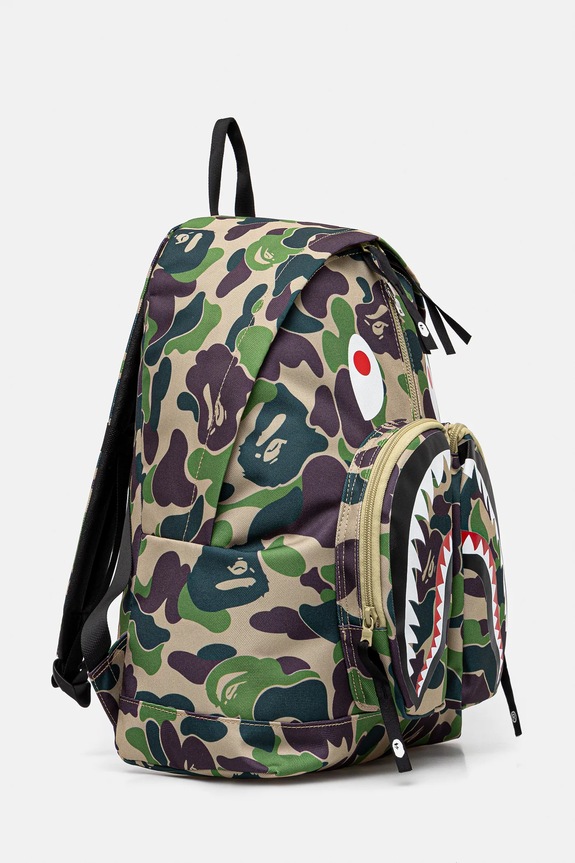 A Bathing Ape backpack Abc Camo Shark Daypack 1L30189007 green SS25