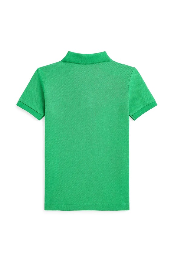 Детска памучна тениска с яка Polo Ralph Lauren 322703632183 зелен SS25