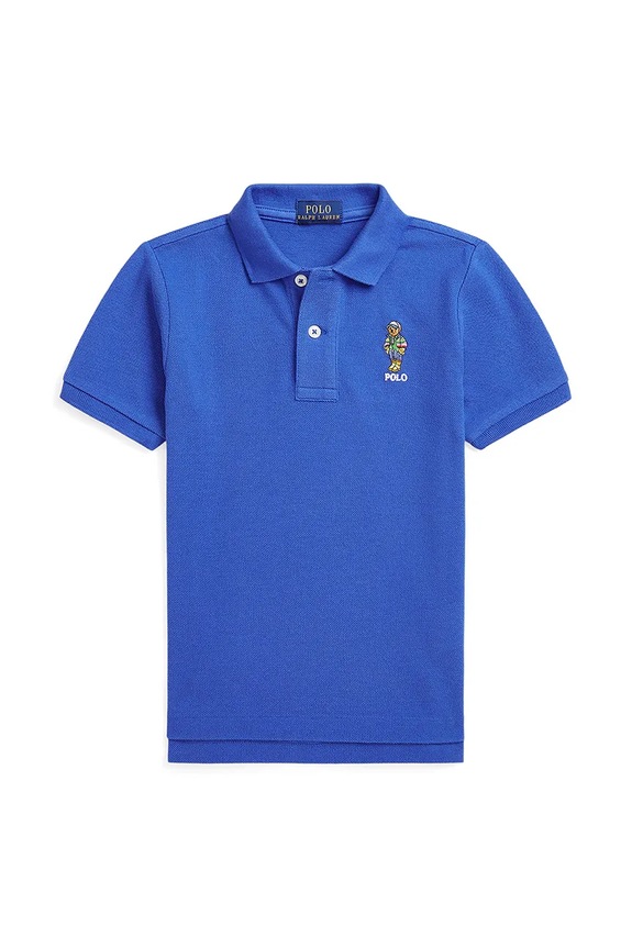 Detská bavlnená polokošeľa Polo Ralph Lauren bavlna modrá 322952585002