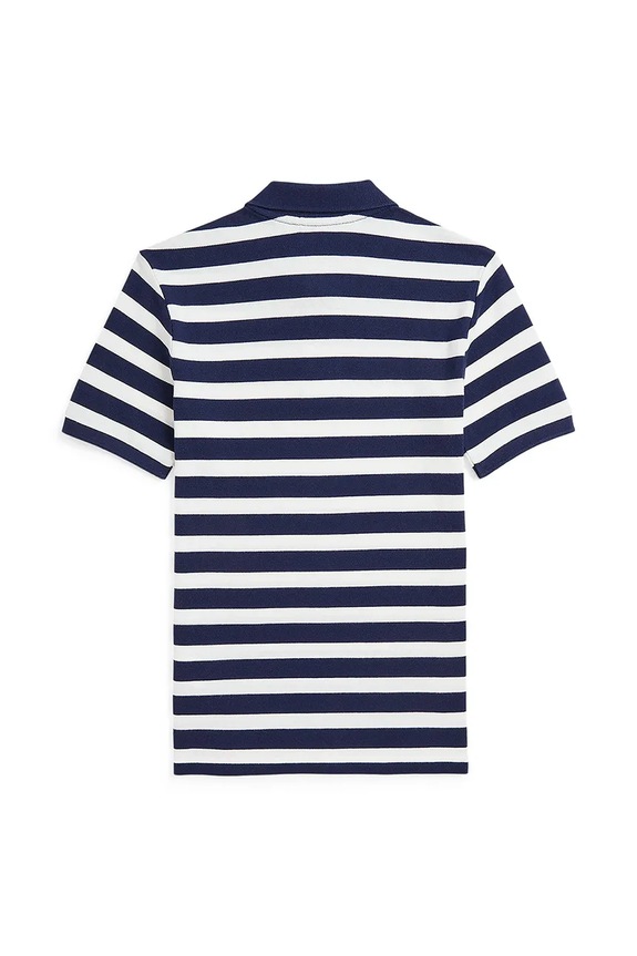 Детска памучна тениска с яка Polo Ralph Lauren 323958166001 тъмносин SS25