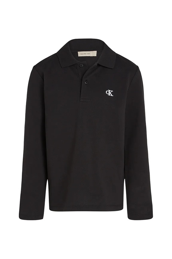 Detské polo tričko Calvin Klein Jeans IB0IB02421.PPYA čierna SS25