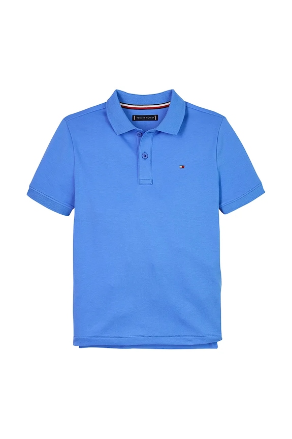 Tommy Hilfiger polo in lana bambino/a KB0KB09333.128.176.PPYA blu SS25