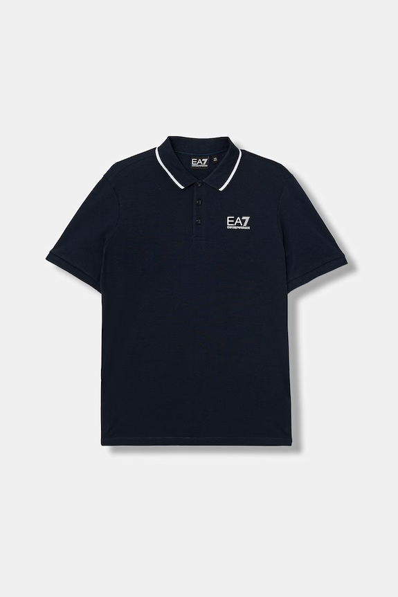 EA7 Emporio Armani polo bambino tessuto elasticizzato blu navy 7B000023.AF12901