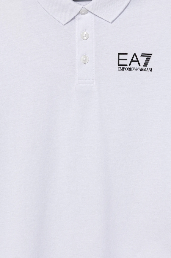 Αγορίστικα EA7 Emporio Armani Πόλο παιδικό βαμβακερό 7B000022.AF10378 λευκό